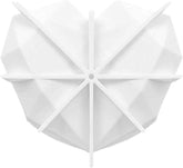 RKPM HOMES Diamond Heart Love Mousse Cake Mold Trays, Silicone Baking Pan-Food Grade & BPA Free-Not Sticky Mould Suitable For Mousse,Chocolate Brownie,Cheesecake,Jelly,Ice Cream (Diamond Back Support)