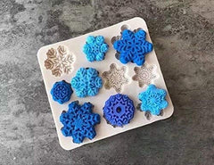 RKPM HOMES Silicone Chocolate Mold Candy Mold Jelly Ice Cube Tray Muffin Sugar Craft Fondant Mold Mould Cake Decorating Tools (Snowflake Silicone Chocolate Mold)