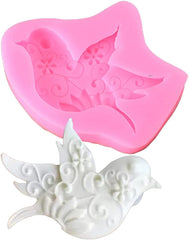 RKPM HOMES Flying Bird Chocolate Mould | Silicone Swallow and Peace Dove Mold | Baking Tools for Cake Chocolate Candy Ice Jelly Soap Pudding | Cake Baking Moulds | Bakeware Molds | Multicolor - 1 Pcs