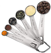 RKPM HOMES™ Measuring Spoon Set, Stainless Steel Measuring Spoons, Set of 6 Metal Measuring Spoon for Measuring Dry and Liquid Ingredients of Cooking Baking