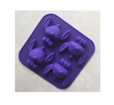 RKPM HOMES Cute 4 Hole Cartoon Stitch Star Baby Silicone Mould Tool (Size 14.5 x 14 x 3 cm)