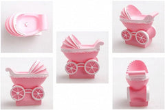 RKPM HOMES Baby Stroller Chocolate Fondant Mold I 3D Baby Pram Carriage Silicone Cupcake Mould I for DIY Handmade Sugarcraft Cake Décor Polymer Clay Candy Gummy Cookies Muffin Resin Wax Making (Small)