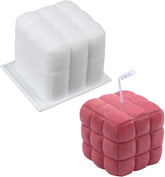 RKPM HOMES Square Bubble Candle Molds | Sofa Shape Fondant Silicone Wax Mould | Succulent Molds | Handmade Candles Making | Mould for Mousse Dessert Soap Cake DIY Decorating Art Cakes Crafts