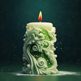 RKPM HOMES Wonderful World Spiral Pattern Candle Mold I 3D Snowflake Carved Circular Cylindrical Silicone Epoxy Mould I for DIY Handmade Ornament Cake Décor Aromatherapy Soap Resin Art Craft (236)
