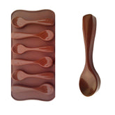 RKPM HOMES Spoon Shape Chocolate Mould | Silicone Candy Mold | Baking Tools for Cake Chocolate Candy Ice Jelly | Cake Baking Moulds | Bakeware Molds | Brown – 6 Cavity