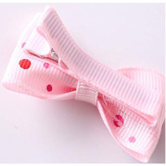 RKPM HOMES Baby Girl's Printed Color Ribbon Korean Version of The Striped Bow Hairpin for Baby All-Inclusive Card Edge Clip Soft Clip Jewelry 8 Pieces Multicolour