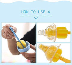RKPM HOMES Bottle Brush-360 Rotation Bottle Cleaner Baby Bottle Brush Water Bottle Brush Kit 7 In 1 Nylon Sponge Brush Blue-7Pcs Set
