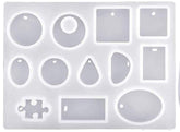 RKPM HOMES Resin Molds – 12 Cavity I Silicone UV Epoxy Deep Casting Jewelry Mould I for Homemade DIY Art Crafts Pendant, Earring Keychain Charm, Bracelet Gift Making Tools