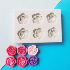 RKPM HOMES Flower Leaves Chocolate Mold I 3D Fondant Rose and Leaf Shape Silicone Epoxy Cupcake Mold I for DIY Handmade Cake Décor Candy Cookies Polymer Clay Muffin Soap Resin Art Crafts (6Cavity)