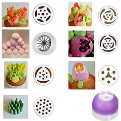 RKPM HOMES Cake Decorating Nozzle Russian Russia Icing Piping Nozzles, Set of 7 with Tree Colour Cupler