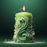 RKPM HOMES Wonderful World Spiral Pattern Candle Mold I 3D Snowflake Carved Circular Cylindrical Silicone Epoxy Mould I for DIY Handmade Ornament Cake Décor Aromatherapy Soap Resin Art Craft (239)