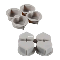 RKPM HOMES Love Soap Mold I 3D Heart Shape Silicone Plaster Epoxy Mold Tray I for DIY Handmade Lotion Bar Cake Chocolate Candy Cookies Polymer Clay Resin Art Craft Making - 4 Cavity