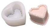 RKPM HOMES Cakes Shape Type Candle Molds I 3D Fondant Silicone Epoxy Casting Mould I for DIY Handmade Ornament, Cake Décor, Aromatherapy, Soap, Resin Art Craft Making, Home Decoration (Heart RK186-1)