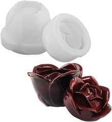 RKPM HOMES Flower Storage Box Resin Mold I 3D Rose Shape Silicone Epoxy Casting Jar Mould with Lid I for DIY Handmade Crafts Ornament Boxes Jewelry Cosmetic Organizer Ring Trinket Container Home Décor