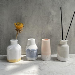 RKPM HOMES Candles Holders Vase Resin Mold I Pillar Casting Plant Silicone Epoxy Candlestick Mould I Succulent Concrete Molds I for DIY Jewelry Trinket Storage Flowers Plants Pot Decoration (Combo)