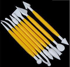 RKPM Marshmallow Fondant Cake Decorating Hand Tool, Fondant Modeling Tool Set, Plastic, (8-Piece Multicolor)