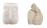 RKPM HOMES Jesus Candle Mold I Nativity Scene Mary Family Silicone Scented Succulent Mould I Sculpture Molds for Handmade Ornament Aromatherapy Soap Clay Resin Epoxy Casting Art Craft Making