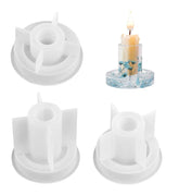 RKPM HOMES Candles Holders Resin Mold I Round Pillar Candlestick Silicone Epoxy Mould I for Homemade Ornament DIY Clay, Resin Casting, Art Craft Home Decoration Making - Pack of 3