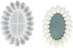 RKPM HOMES Bubble Coaster Mould I Silicone Irregular Pebbles Epoxy Resin Deep Casting Tray I for DIY Homemade Ornament Art Crafts Jewellery Storage Ring Trinket Container Cup Mat Home Table Décor (Oval)