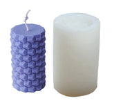 RKPM HOMES Bee Honeycomb Pattern Bubble Candle Mold I 3D Fondant Cylindrical Pillar Silicone Epoxy Mould I for DIY Handmade Ornament Chocolate, Cake Décor, Aromatherapy, Soap, Resin Art Craft Making