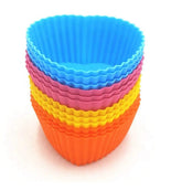 RKPM HOMES Paper Cake Cup Liners | Silicone Baking Cups | Muffin Cupcake Cases | Microwave or Oven Tray Safe | for Handmade Soap, Biscuit, Chocolate, Muffins, Jelly (Heart Shape, 12 Pcs)