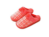 RKPM Unisex Rose Red Cotton Winter Corduroy Indoor and Outdoor Thick Bottom Non-Slip Warm and Comfortable Couple Home Slippers (40-41)