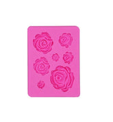 RKPM HOMES Silicone 7 Cavity Rose Shape Sugerpaste Cake Mould Fondant Molds Silicone Baking Molds Pak of 1 Size of Mold - 8.5 X 6.2 X 1 Cm