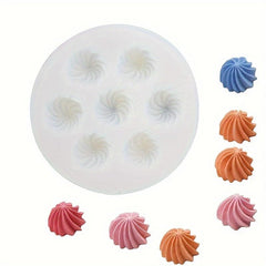 RKPM HOMES Cookie Fondant Mold I 3D Silicone Donut Mould I for DIY Handmade Sugarcraft Cake Decoration, Polymer Clay, Candy, Cupcake, Jelly, Muffin, Soap Resin Wax Making (Cream Grains - Small)