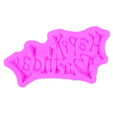 RKPM HOMES Happy Birthday Shape Chocolate Mould | Silicone 3D Caveat Font Candy Mold | Baking Tools for Cake Chocolate Candy Ice Jelly Soap Pudding | Cake Baking Moulds | Bakeware Molds | Multicolor