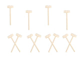 RKPM HOMES Mini Wooden Hammer Mallet Pounding Toy Cute Beating Gavel Toys for Boys Girls (12 Pcs)