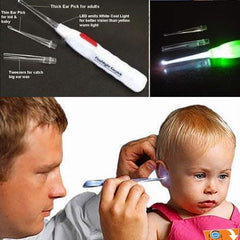 RKPM 3 Piece Flashlight Ear-Pick Earwax Remover Handle with LED Light