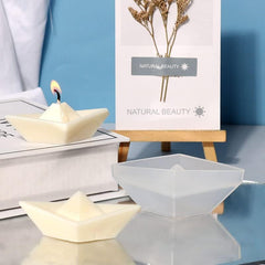 RKPM HOMES Candle Mold I 3D Fondant Paper Boat Shape Silicone Epoxy Mould I for DIY Handmade Ornament Chocolate, Cake Décor, Aromatherapy, Soap, Polymer Clay Resin Art Craft Making - 1 Cavity