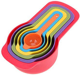 RKPM HOMES™ Plastic Colorful Measuring Spoon Measuring Cup 6 pcs Set Multi-Function Spoons Kitchen Tools Set