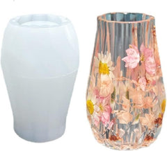 RKPM HOMES Candles Holders Vase Resin Mold I Stripe Pillar Casting Silicone Epoxy Candlestick Mould I Succulent Concrete Molds for DIY Handmade Jewelry Makeup Storage Flower Plant Pen Holder (Type2)
