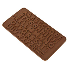 RKPM HOMES Alphabet Shape Chocolate Mould | ABCD Silicone Candy Mold | Baking Tools for Cake Chocolate Candy Ice Jelly | Cake Baking Moulds | Bakeware Molds | Brown - Set of 1