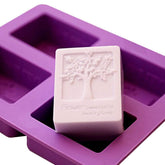 RKPM HOMES® 4 Cavities Rectangle Life Tree Silicone Soap Mold DIY Craft Art Cake Mold Handmade Silicone Molds for Soap Candle (Random Color)