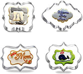 RKPM HOMES Stainless Steel Cookie Cutter Set, DIY Mold Multi Shapes Cookie Mold Cutting Mold, Fondant Tool Pastry Biscuit Cake Baking Mould (Set of 4 pcs)
