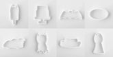 RKPM HOMES 8-Pieces Cartoon Shape DIY Cake Plunger Cutter, Biscuit Cutters Sugarcraft Cake Decorating, Batman Shape Cutter