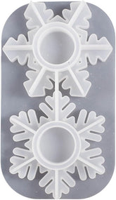 RKPM HOMES Snowflake Candles Holders Resin Mold I 3D Candlestick Tealight Epoxy Casting Silicone Mould I for DIY Handmade Cake Décor, Aromatherapy, Soap, Resin Art Craft, Home Party Decoration (A)