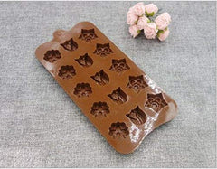 RKPM HOMES Multi-Design Chocolate Mould | Flower, Rose, and Star Silicone Candy Mold | Baking Tools for Cake Chocolate Candy Ice Jelly | Cake Baking Moulds | Bakeware Molds | Brown – 15 Cavity