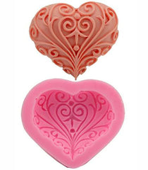 RKPM HOMES 3D Pattern Heart Mold Love Heart Shape Mold DIY Fondant Sugar Pudding Soap Candle Mould