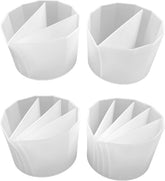 RKPM HOMES Split Cup Set I Silicone Paint Pour Cup with 2-5 Channels Dividers I Reusable I Sectioned for Multicolor DIY Pours with Resin, Paint, Art Crafts Fluid Epoxy Oil Painting Making - Pack of 4