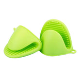 RKPM 2 Pcs Silicone Pinch Grip Mitten Oven Mitt Gripper Grip Kitchen Potholder Utensil Tool 1 Set Green