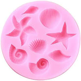 RKPM HOMES Seashell Starfish Conch Shape Cake Mould | Fondant Silicone Mold | 3D Clay DIY Mold Cake Decor Tools | Baking Tools for Chocolate Pinna Jelly Baking Soap | for Cake Decorating