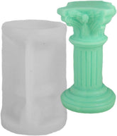 RKPM HOMES Candle Mold I 3D Fondant Cylinder Pillar Silicone Epoxy Mould I for DIY Handmade Ornament Chocolate, Cake Décor, Aromatherapy, Soap, Polymer Clay Resin Art Craft Making (Roman Column 2)