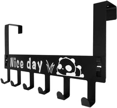 RKPM HOMES Over The Door Hook Heavy-Duty Organizer for Coat, Towel, Bag, Robe - Living Room, Cloakroom, Bathroom - Black
