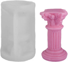 RKPM HOMES Candle Mold I 3D Fondant Cylinder Pillar Silicone Epoxy Mould I for DIY Handmade Ornament Chocolate, Cake Décor, Aromatherapy, Soap, Polymer Clay Resin Art Craft Making (Roman Column 2)