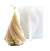RKPM HOMES Spiral Cone Shape Column Candle Mold I 3D Geometric Thread Pillar Tree Silicone Epoxy Mould I for DIY Handmade Ornament Chocolate, Cake Décor, Aromatherapy, Soap, Resin Art Craft (Medium)
