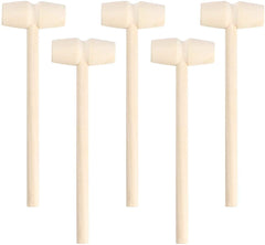 RKPM HOMES Mini Wooden Hammer Mallet Pounding Toy Cute Beating Gavel Toys for Boys Girls (6 Pcs)