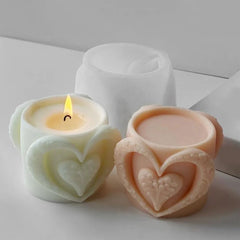 RKPM HOMES Love Candle Mold I 3D Fondant Heart Cup Shape Silicone Epoxy Casting Mould I for DIY Handmade Ornament Cake Décor Chocolate Aromatherapy Soap Resin Art Craft Making Home Party Decoration